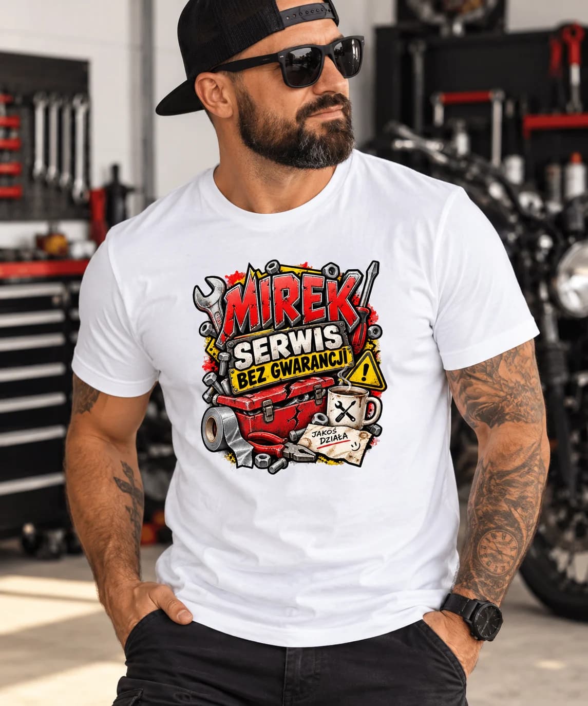 Koszulka „MIREK – Serwis bez gwarancji”