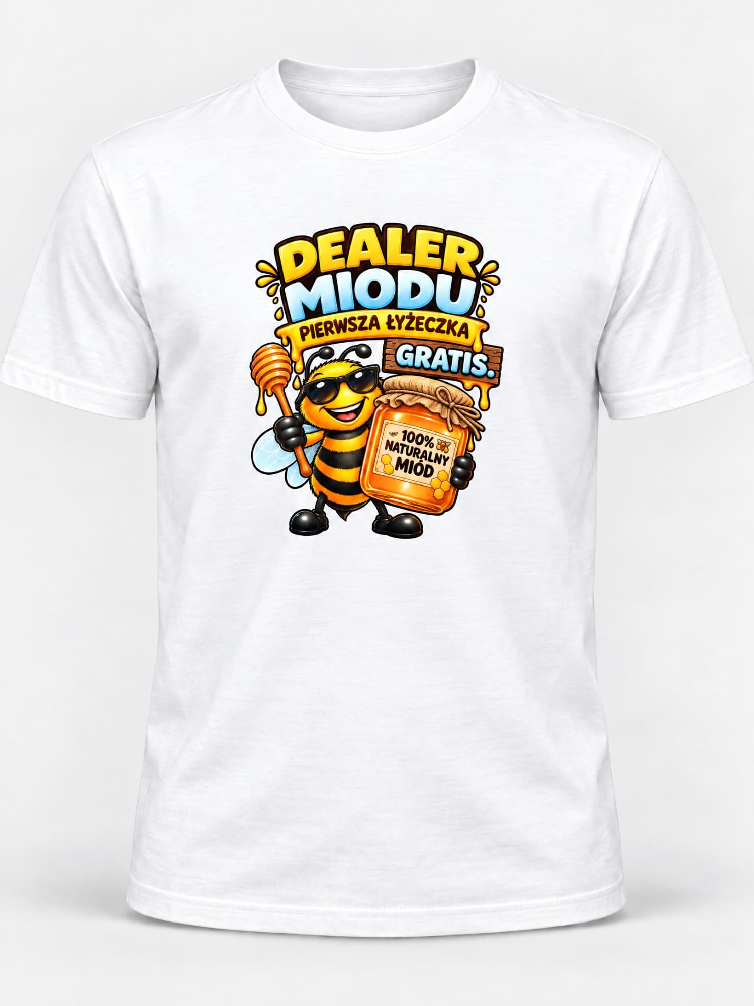 Honey Dealer – First Spoon Free | Funny Polish T-Shirt