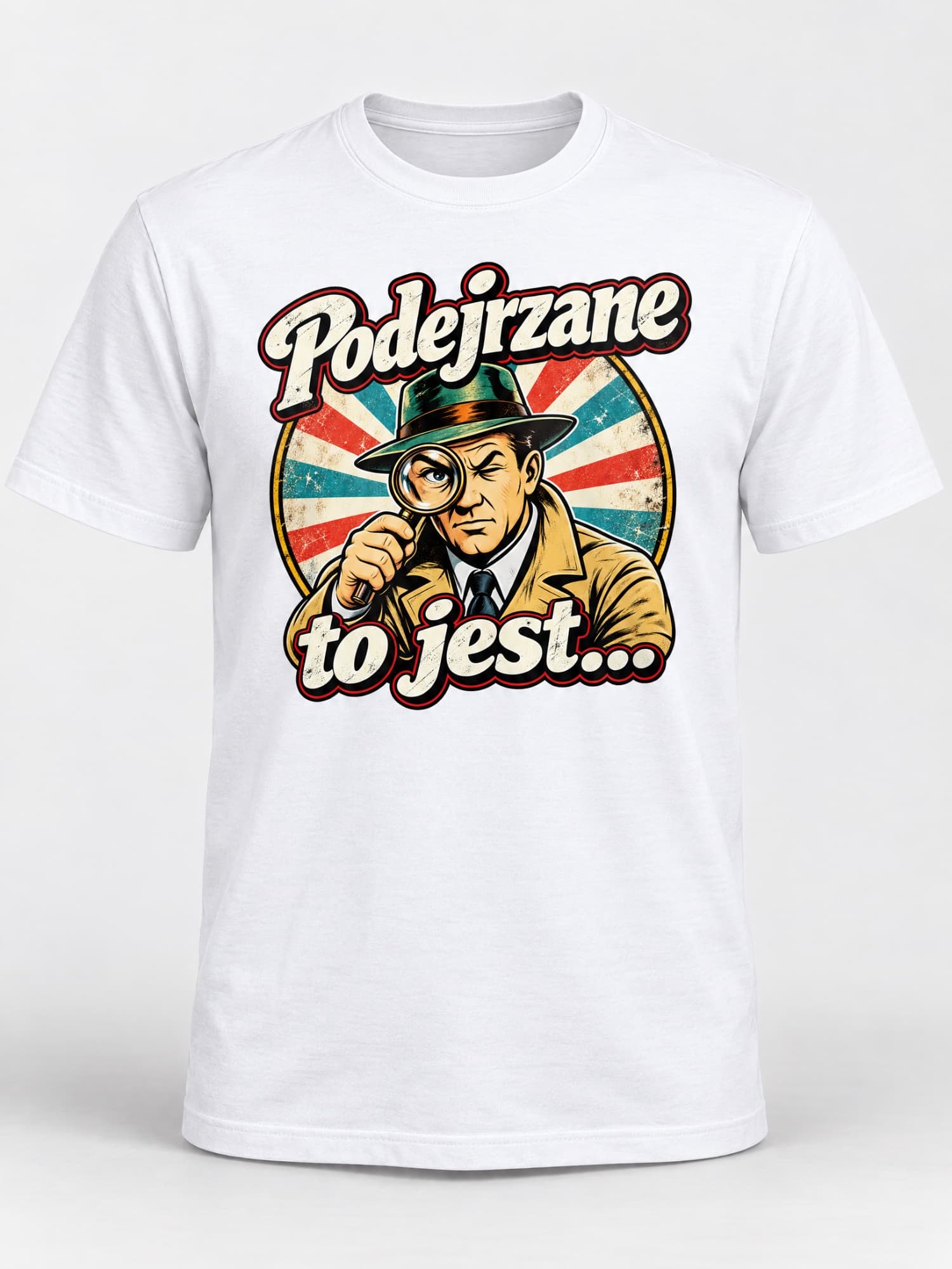 This Looks Suspicious… – Funny Polish Retro T-Shirt