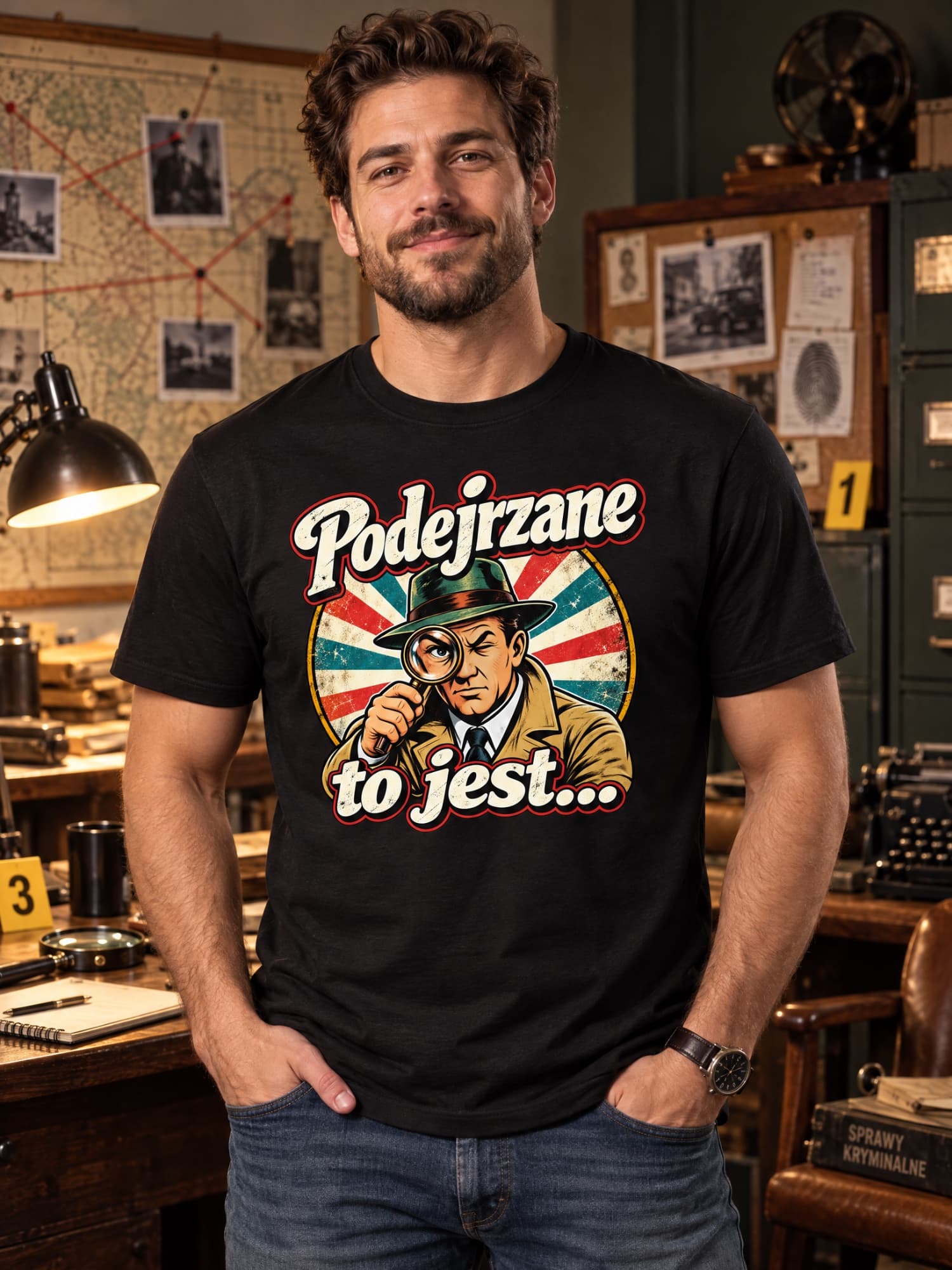 This Looks Suspicious… – Funny Polish Retro T-Shirt