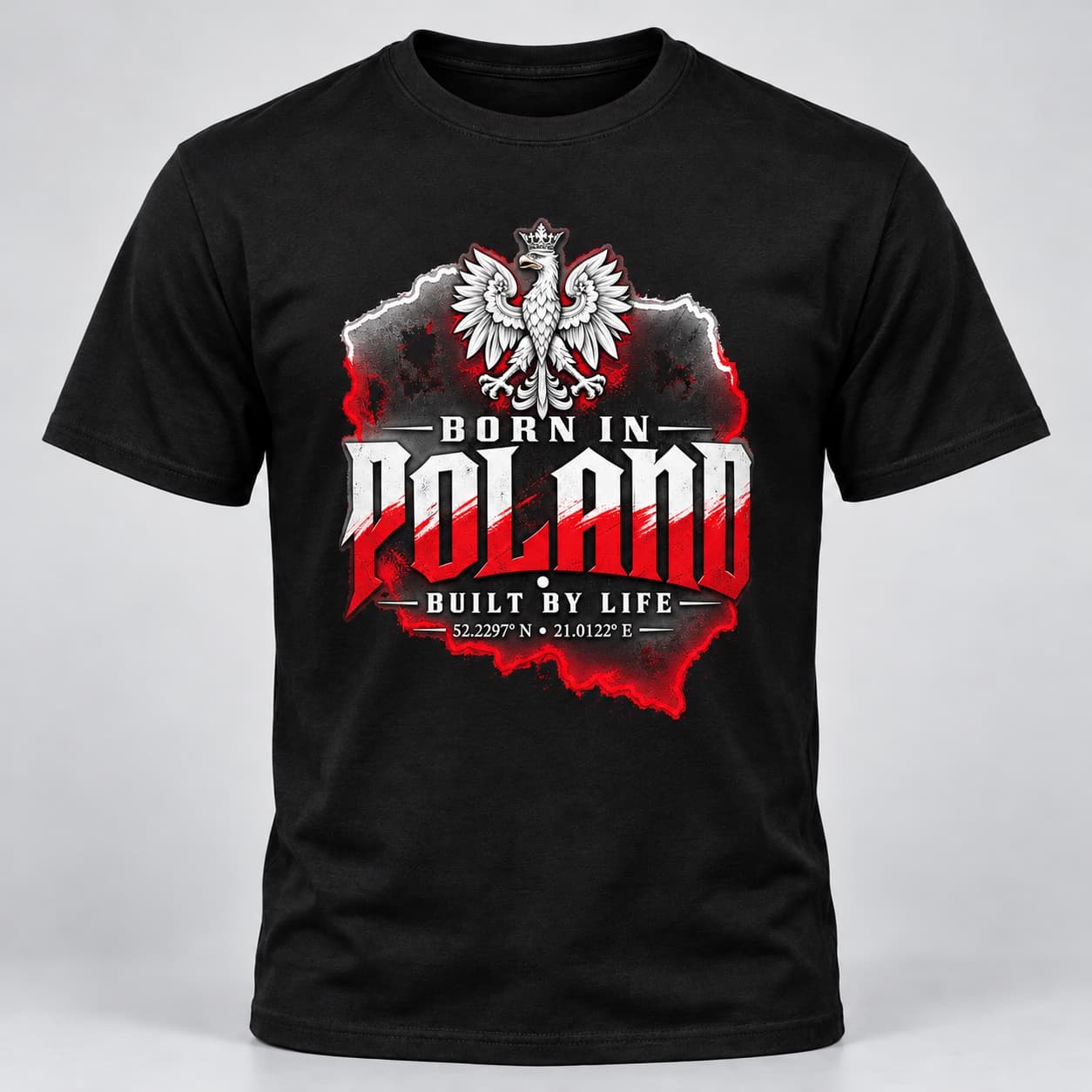Born in Poland – Built by Life | Polish Heritage T-Shirt